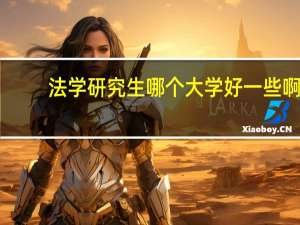 法学研究生哪个大学好一些啊