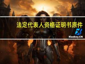 法定代表人资格证明书原件（法定代表人资格证明书）