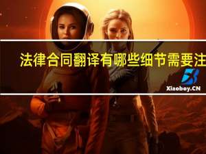 法律合同翻译有哪些细节需要注意