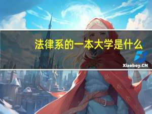 法律系的一本大学是什么