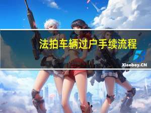 法拍车辆过户手续流程（车辆过户手续流程）