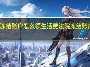 法院冻结账户怎么领生活费 法院冻结账户怎么解除