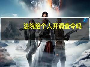 法院给个人开调查令吗