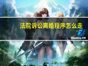 法院诉讼离婚程序怎么走