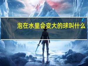 泡在水里会变大的球叫什么
