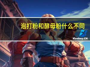 泡打粉和酵母粉什么不同