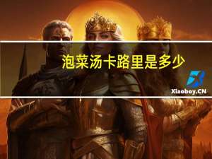 泡菜汤卡路里是多少