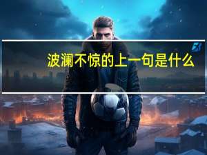 波澜不惊的上一句是什么