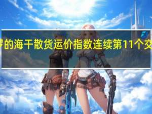 波罗的海干散货运价指数连续第11个交易日走高