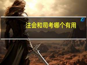 注会和司考哪个有用