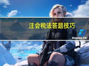 注会税法答题技巧