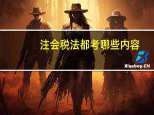 注会税法都考哪些内容