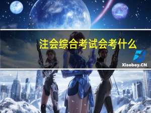 注会综合考试会考什么