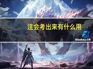 注会考出来有什么用