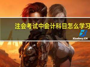 注会考试中会计科目怎么学习