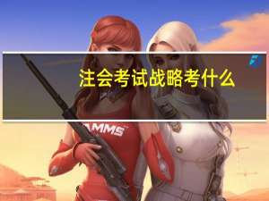 注会考试战略考什么