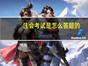 注会考试是怎么答题的