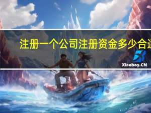注册一个公司注册资金多少合适