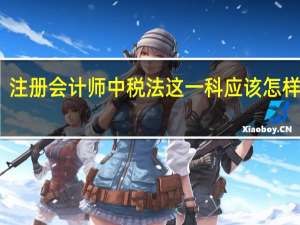 注册会计师中税法这一科应该怎样学呢