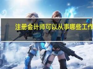 注册会计师可以从事哪些工作