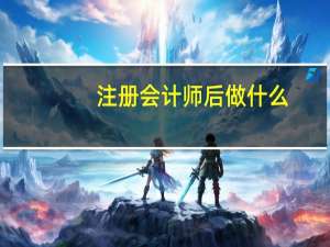 注册会计师后做什么