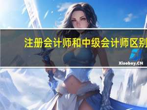 注册会计师和中级会计师区别