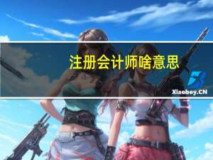 注册会计师啥意思