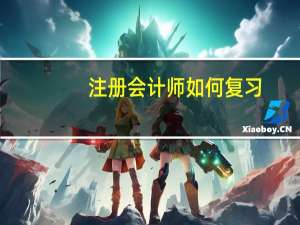 注册会计师如何复习