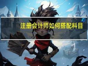 注册会计师如何搭配科目