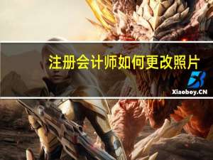 注册会计师如何更改照片