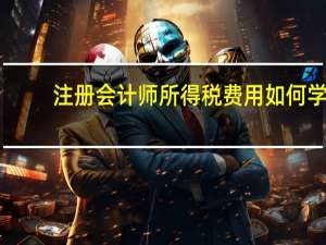 注册会计师所得税费用如何学