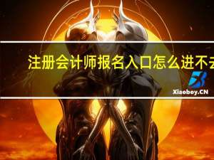 注册会计师报名入口怎么进不去
