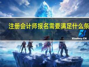 注册会计师报名需要满足什么条件