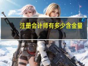 注册会计师有多少含金量