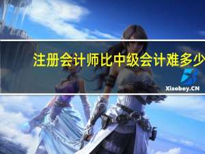 注册会计师比中级会计难多少