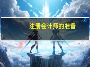 注册会计师的准备