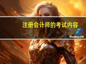 注册会计师的考试内容