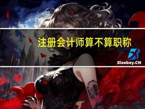 注册会计师算不算职称