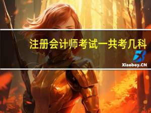 注册会计师考试一共考几科
