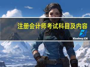 注册会计师考试科目及内容