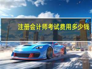 注册会计师考试费用多少钱（注册会计师培训班费用）