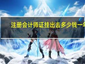 注册会计师证挂出去多少钱一年