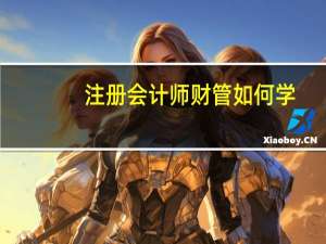 注册会计师财管如何学