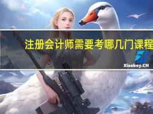 注册会计师需要考哪几门课程