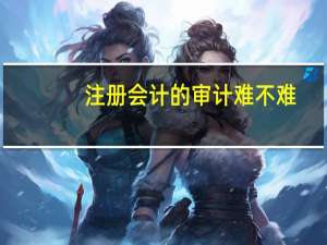 注册会计的审计难不难