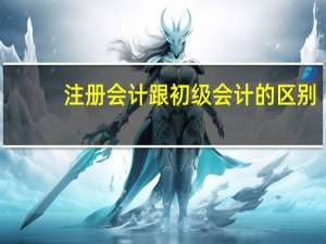 注册会计跟初级会计的区别