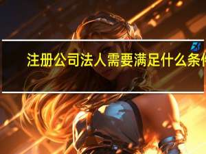 注册公司法人需要满足什么条件