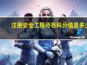 注册安全工程师各科分值是多少