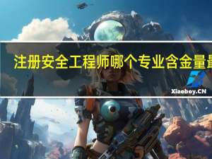 注册安全工程师哪个专业含金量最高