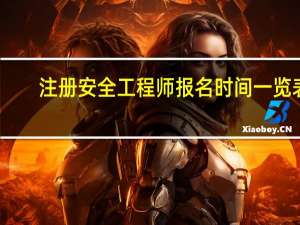 注册安全工程师报名时间一览表